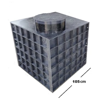 Mászható vízóraakna, szögletes, 1 m x 1m -es nyílással, 20 cm magas nyakkal!